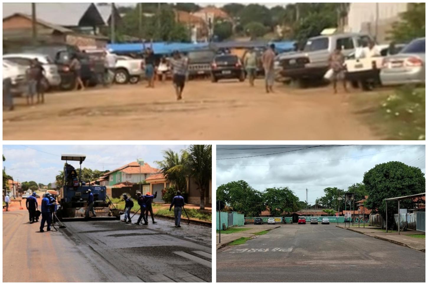 O ex-deputado Chapadinha também fez histórias, asfaltando ruas da Feira do Aeroporto Velho