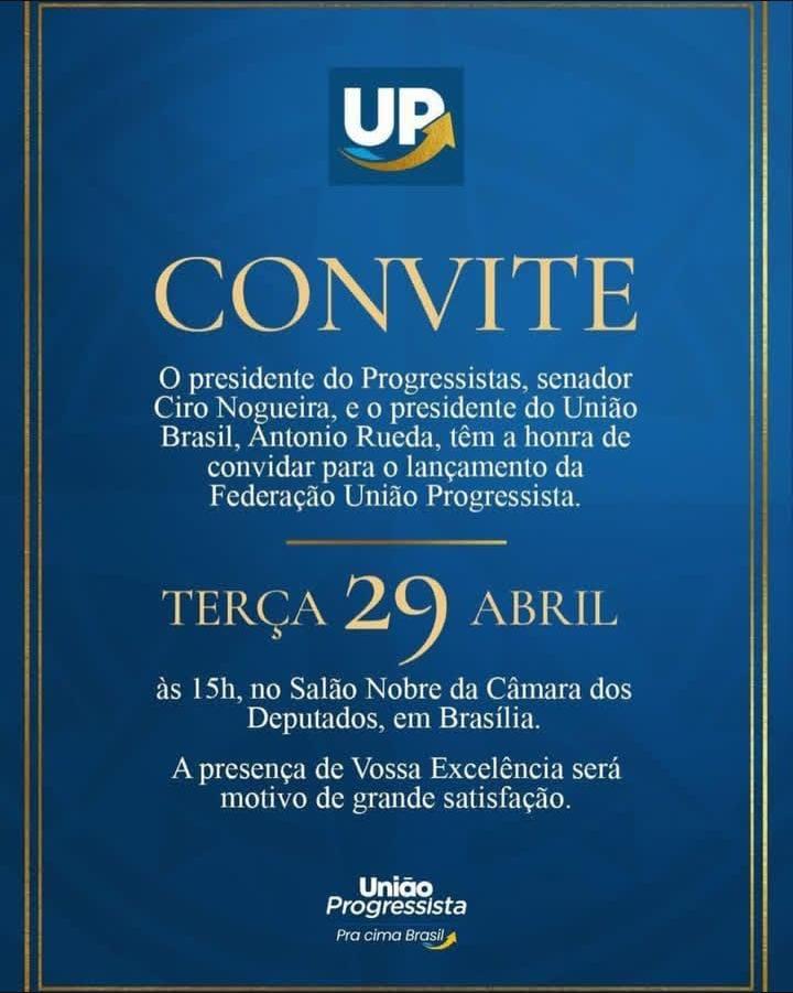 União Brasil e PP anunciam federação nesta terça-feira (29)