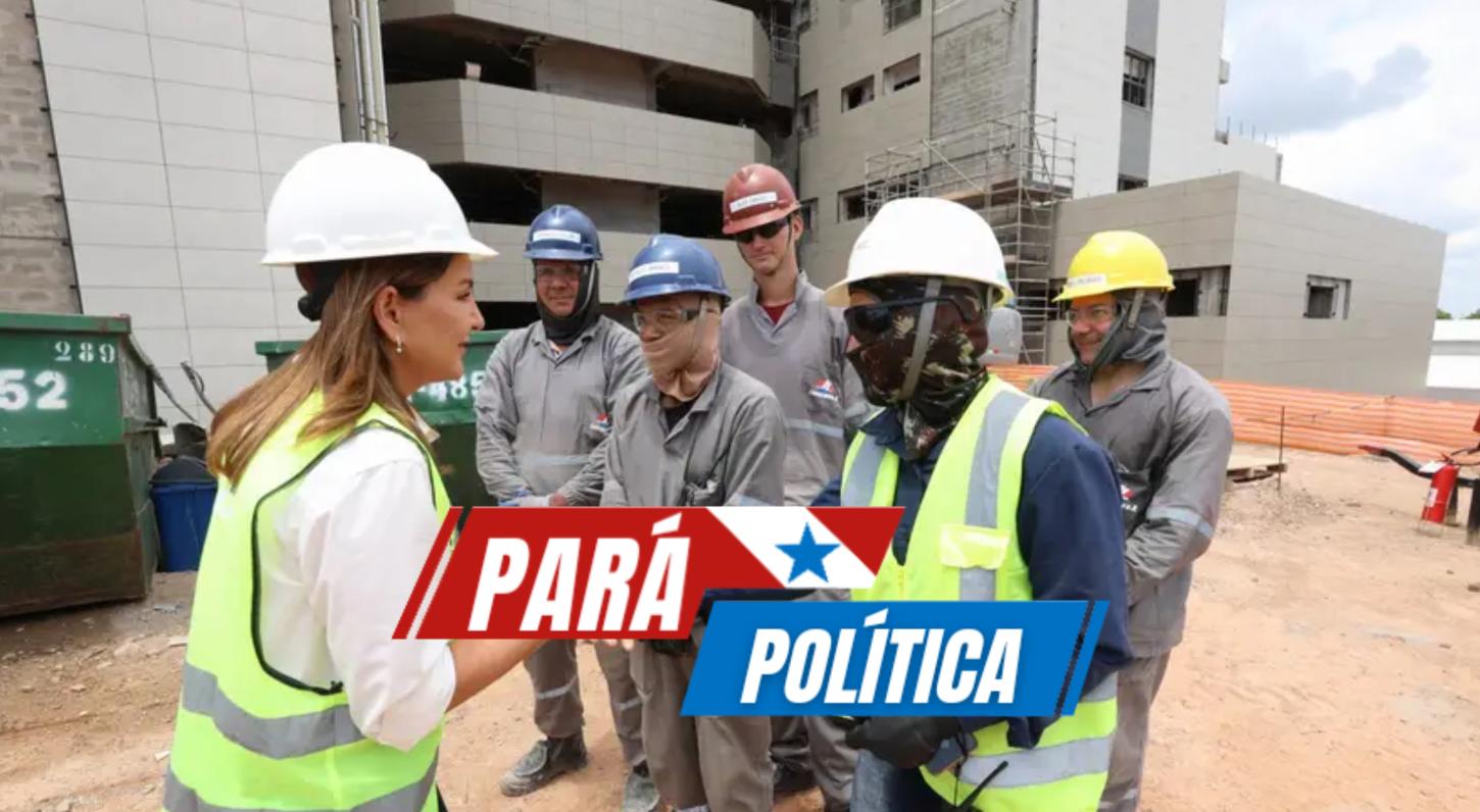 Vice-governadora Hana Ghassan acompanha avanço do Hospital Materno-Infantil de Marabá, que já ultrapassa 80% das obras e será entregue no início de 2026