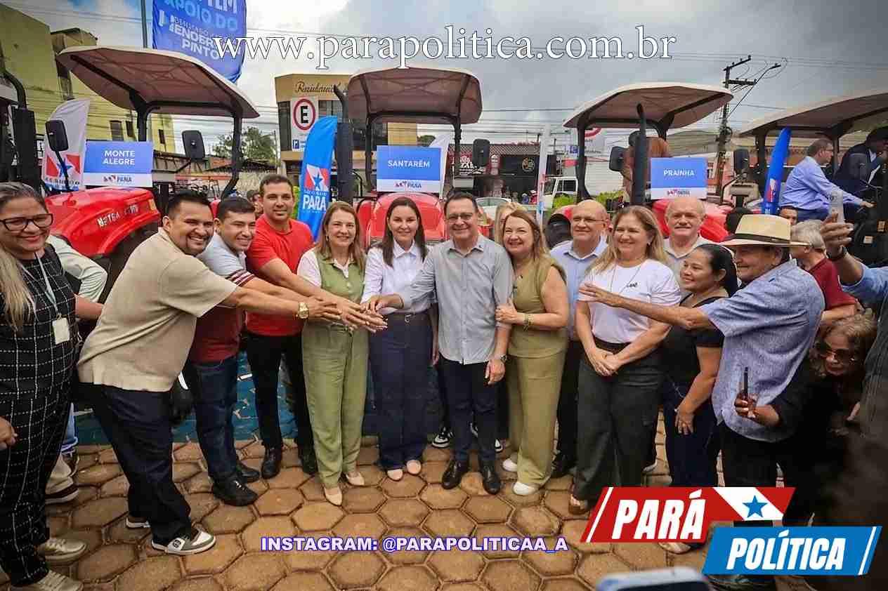 Governadora Hana entrega tratores a municípios do Oeste paraense para fortalecer a agricultura familiar