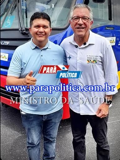 JÚNIOR DA SAÚDE RECEBE ALEXANDRE PADILHA E FORTALECE SUA LIDERANÇA NA REGIÃO OESTE DO PARÁ