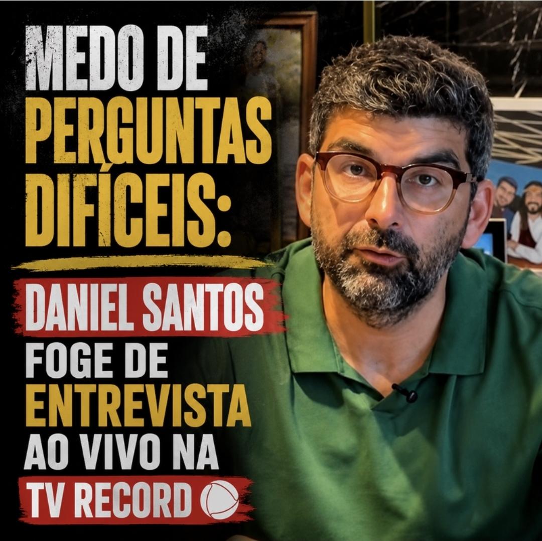 DANIEL SANTOS FOGE DE ENTREVISTA AO VIVO NA TV RECORD