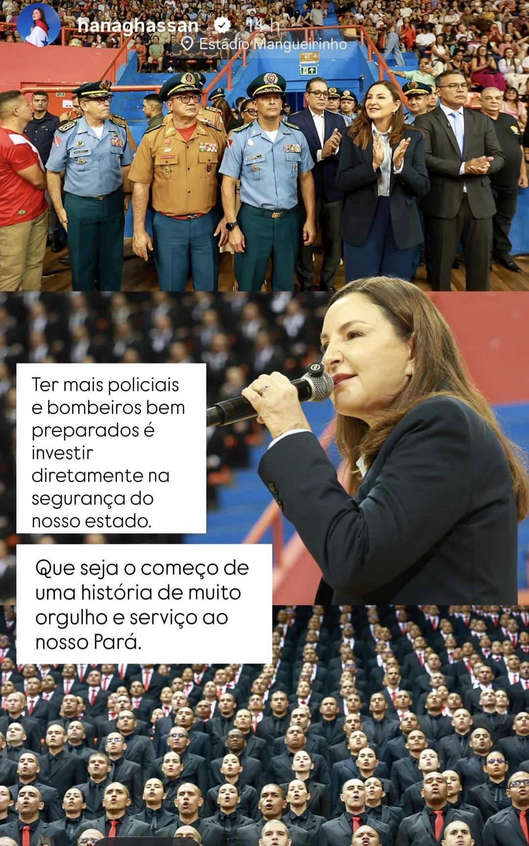 Governadora Hana Ghassan participa da aula inaugural de novos praças da PM e do Corpo de Bombeiros