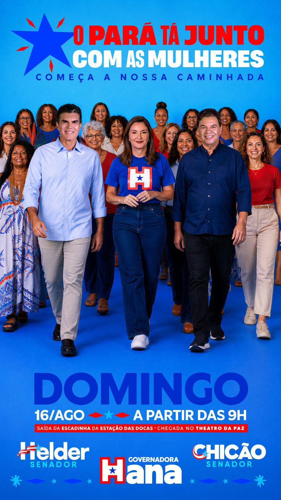 ​PONTAPÉ INICIAL: Grupo de Hana, Helder e Chicão lança caminhada com foco na força feminina para abrir campanha no Pará