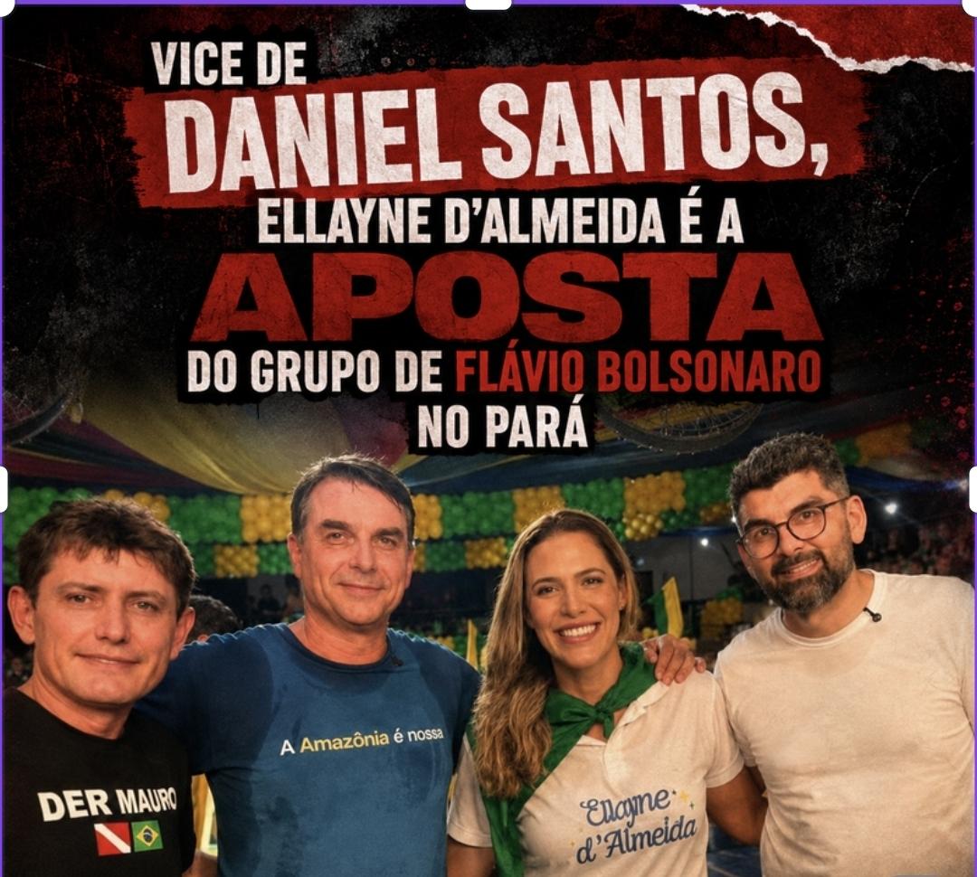 Vice de Daniel Santos, Ellayne d'Almeida é a aposta do grupo de Flávio Bolsonaro no Pará