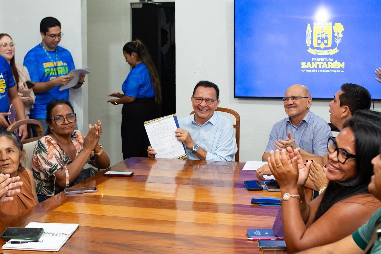prefeito de Santarém assinou ordem de serviço