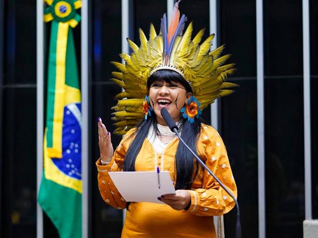 Deputada Célia Xakriabá repudia ataque do deputado Delegado Caveira na Câmara: 