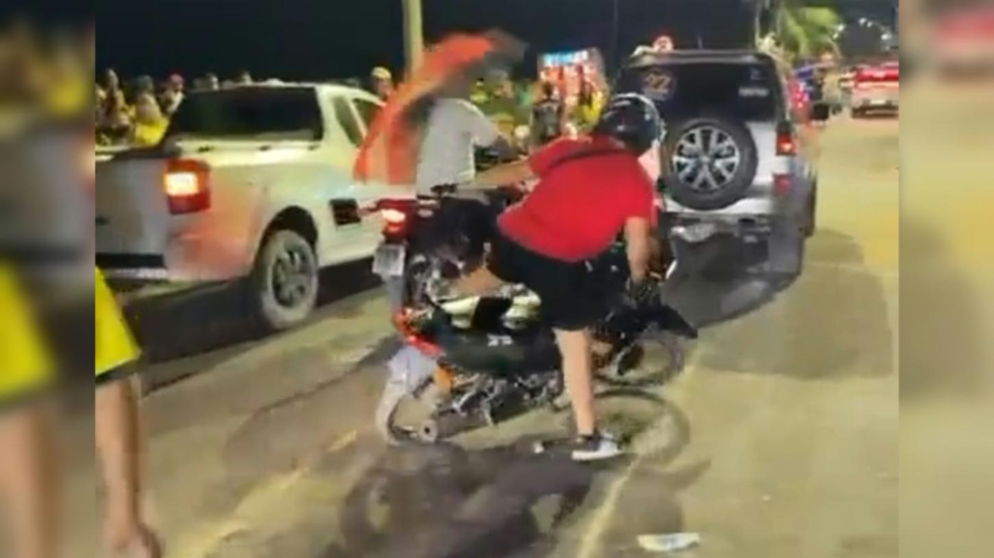 Em Santarém, motociclistas são atacados por usarem roupas vermelhas e bandeiras após vitória de Lula nas Eleições 2026