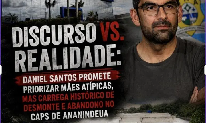 Daniel Santos promete priorizar mães atípicas, mas carrega histórico de desmonte e abandono no CAPS de Ananindeua