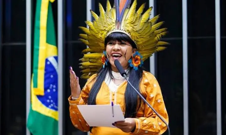 Deputada Célia Xakriabá repudia ataque do deputado Delegado Caveira na Câmara: 