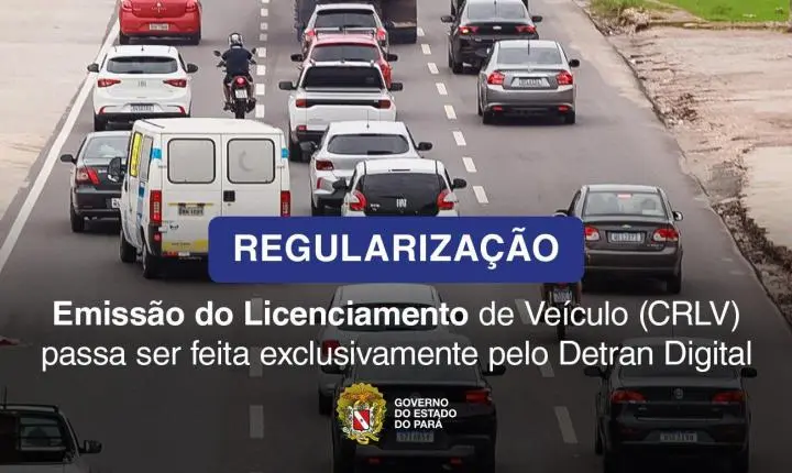 Detran-PA passa a emitir CRLV exclusivamente pela plataforma Detran Digital
