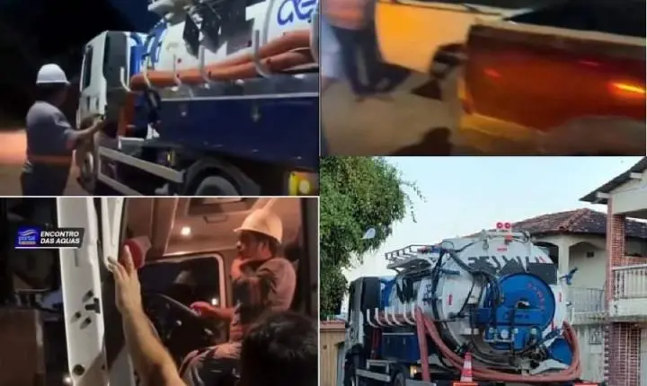 Em Santarém, caminhão de concessionária atinge dois carros estacionados e motorista foge após manobra