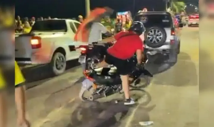 Em Santarém, motociclistas são atacados por usarem roupas vermelhas e bandeiras após vitória de Lula nas Eleições 2026
