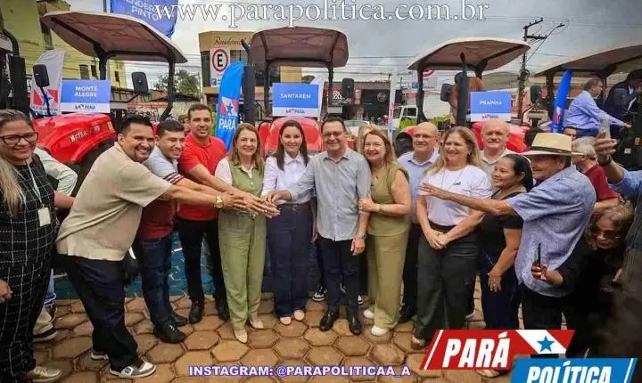 Governadora Hana entrega tratores a municípios do Oeste paraense para fortalecer a agricultura familiar
