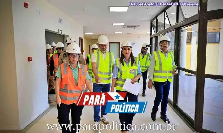 Governadora Hana Ghassan acompanha reta final das obras do Materno-Infantil de Santarém