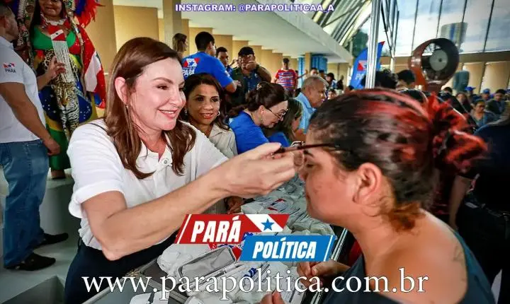 Governadora Hana Ghassan entrega mais de 1,5 mil novos óculos de grau a moradores de Ananindeua