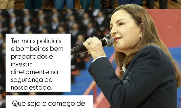 Governadora Hana Ghassan participa da aula inaugural de novos praças da PM e do Corpo de Bombeiros