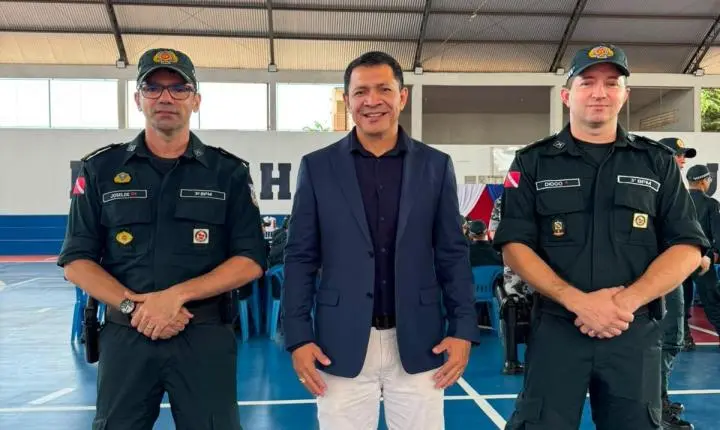 Junior Tapajós prestigia programação de aniversário do 3º Batalhão da PM em Santarém